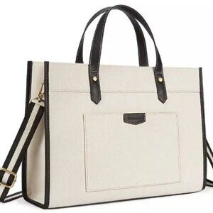 Missnine Tote Bag Canvas Laptop Bag 15.6 inch Briefcase for Women Large Capacity